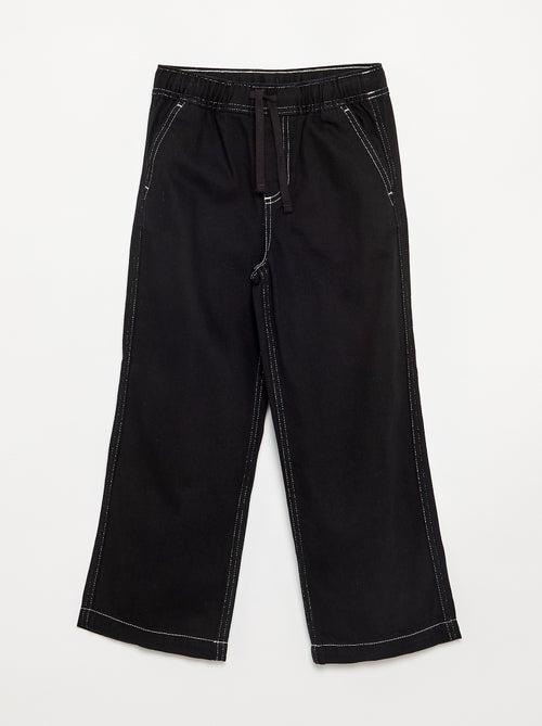 Pantalon large en denim - Kiabi
