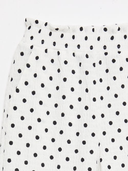 Pantalon large en maille crêpe - Kiabi