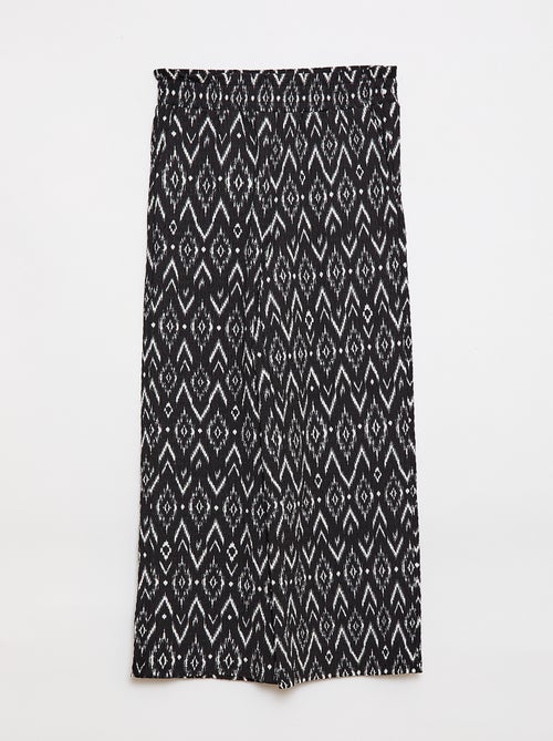 Pantalon large en maille crêpe - Kiabi