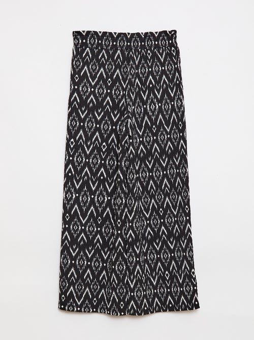 Pantalon large en maille crêpe - Kiabi