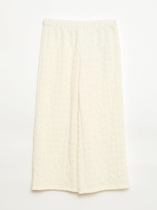 Pantalon large en maille stretch - Kiabi