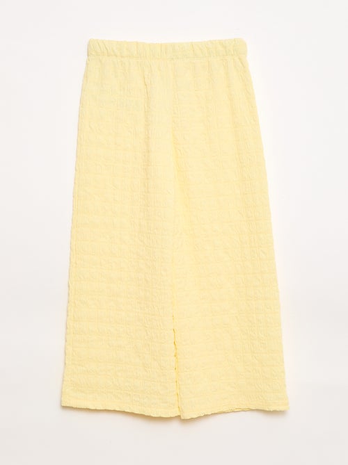 Pantalon large en maille stretch - Kiabi