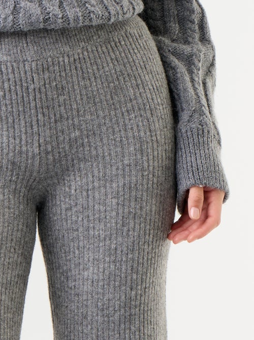 Pantalon large en maille tricot - Kiabi