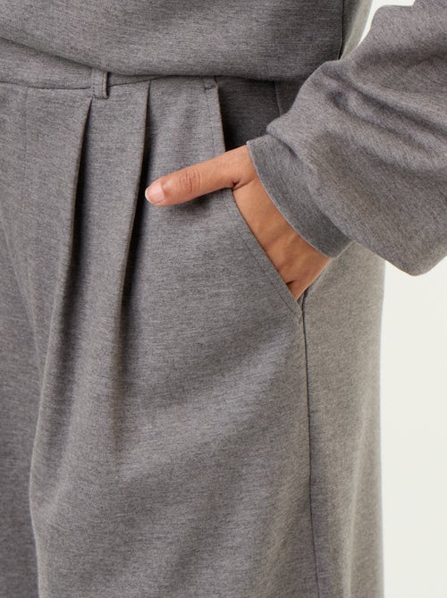 Pantalon large en matière douce - Kiabi