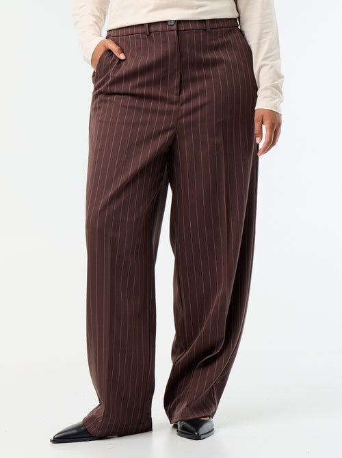 Pantalon large en matière fluide - Kiabi