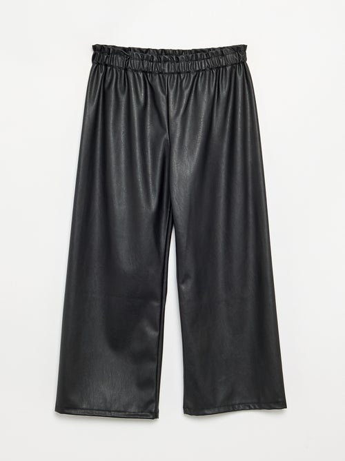 Pantalon large en simili - Kiabi