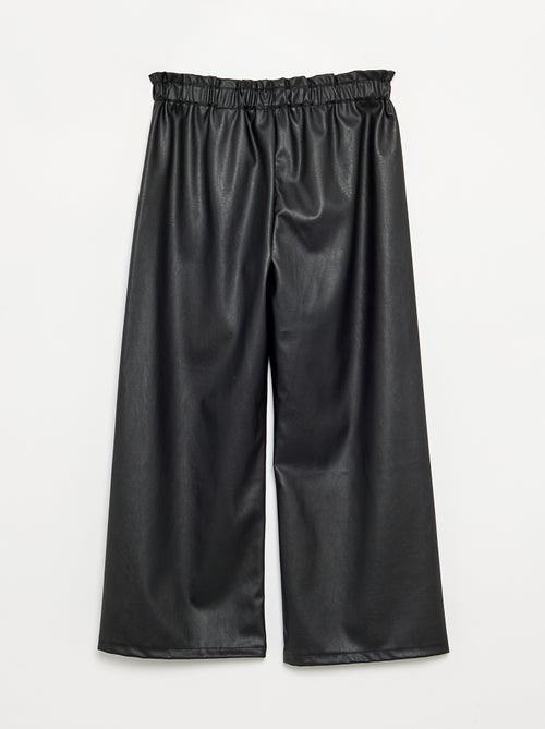 Pantalon large en simili - Kiabi