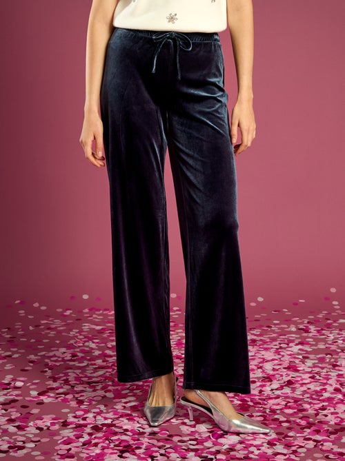 Pantalon large en velours - Kiabi