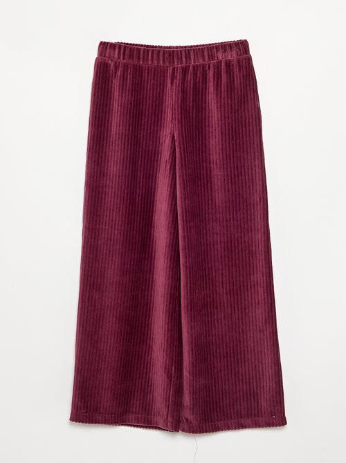 Pantalon large en velours côtelé - Kiabi
