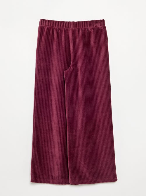 Pantalon large en velours côtelé - Kiabi