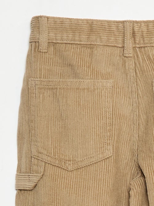 Pantalon large en velours uni - Kiabi