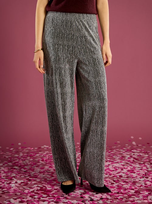 Pantalon large pailleté - Kiabi