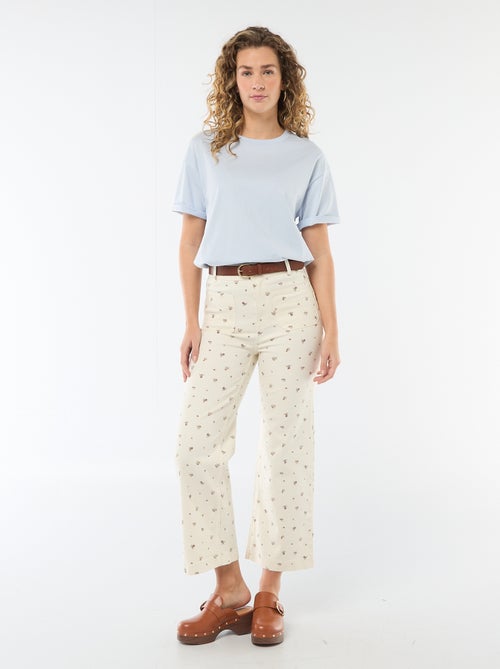 Pantalon large pour femme uni à taille standard - Kiabi Pantalon large pour femme uni à taille standard - Kiabi