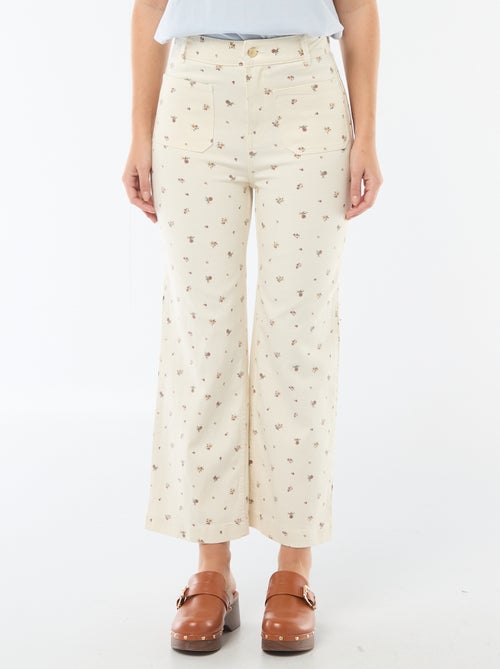 Pantalon large pour femme uni à taille standard - Kiabi Pantalon large pour femme uni à taille standard - Kiabi