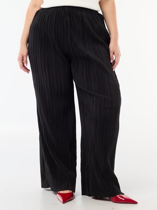 Pantalon large stretch côtelé - Kiabi