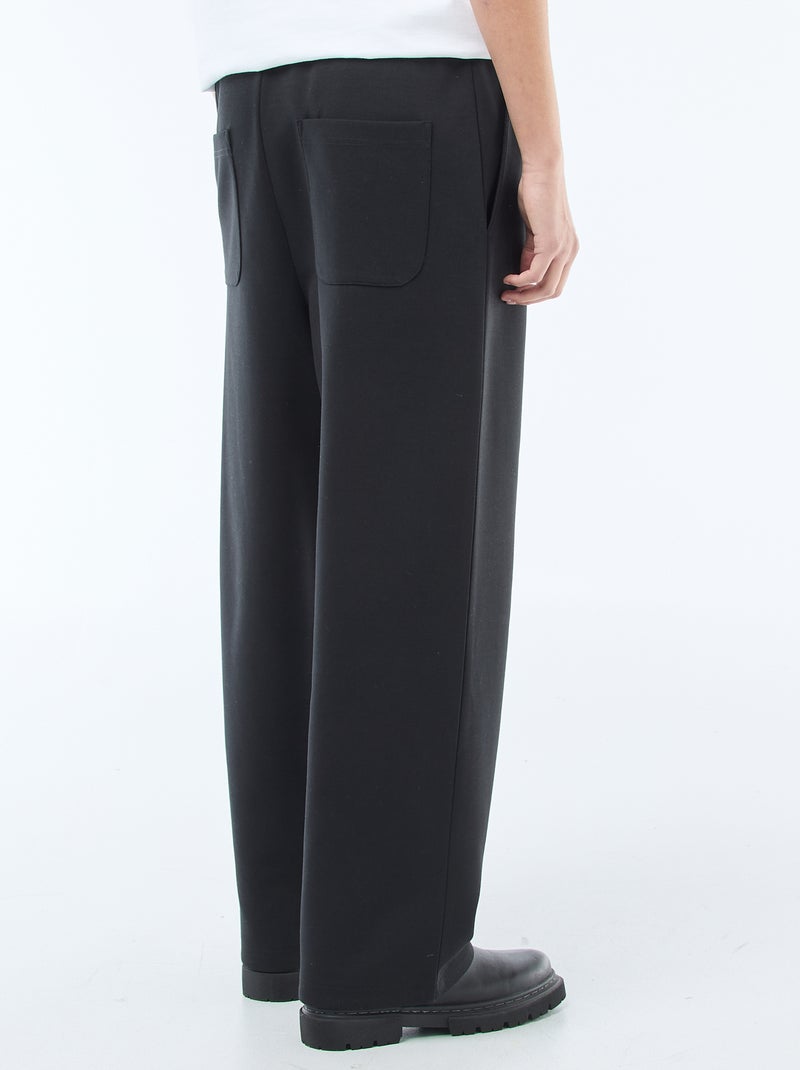 Pantalon large style jogging Noir - Kiabi