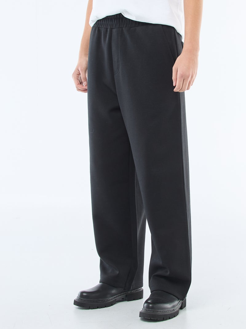 Pantalon large style jogging Noir - Kiabi