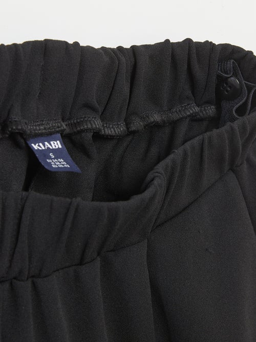 Pantalon large taille haute femme en maille légère - Kiabi
