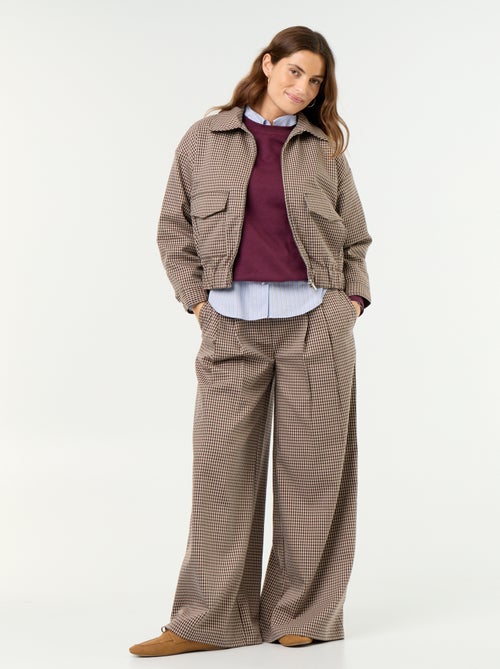 Pantalon large taille haute - Kiabi