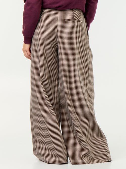 Pantalon large taille haute - Kiabi