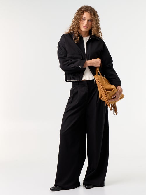 Pantalon large taille haute - Kiabi