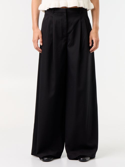 Pantalon large taille haute - Kiabi