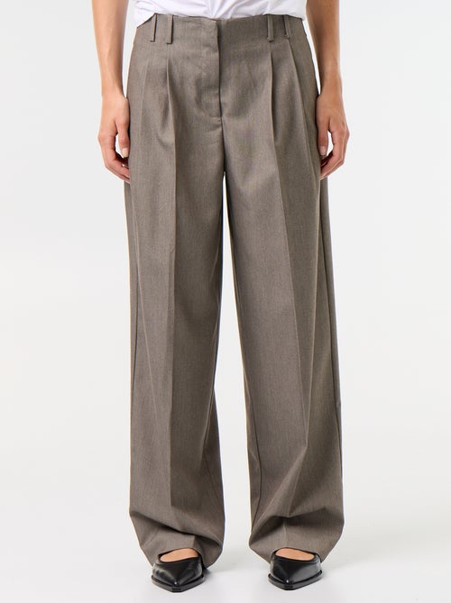 Pantalon large taille haute - Kiabi