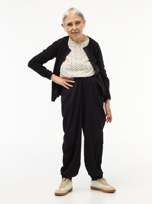 Pantalon maille crêpe - collection facile à enfiler - Kiabi