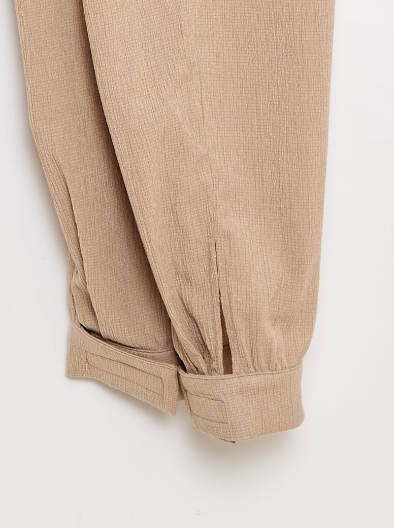 Pantalon maille crêpe - So Easy Beige - Kiabi