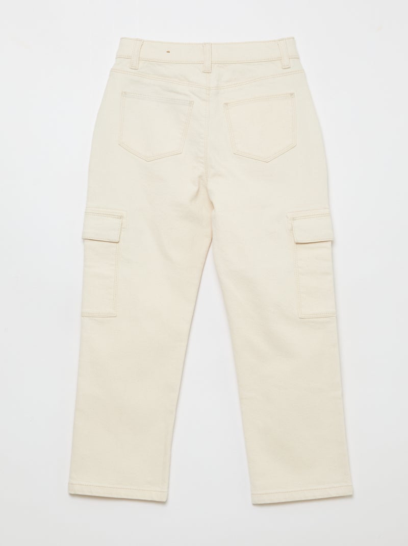 Pantalon multipoche - Coupe + confortable Blanc - Kiabi