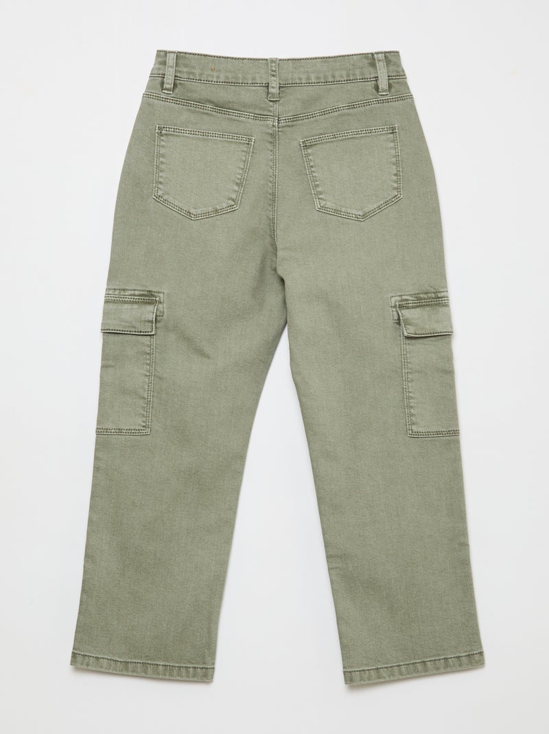 Pantalon multipoche - Coupe + confortable Vert - Kiabi