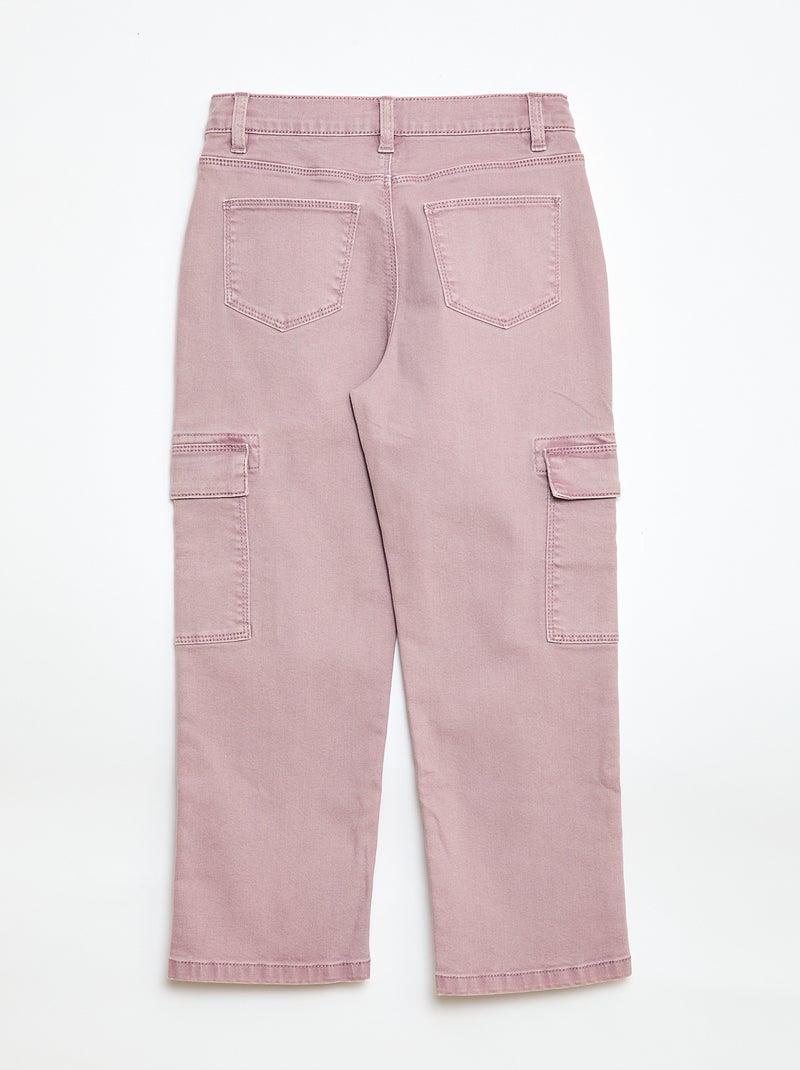 Pantalon multipoche - Coupe + confortable Violet - Kiabi