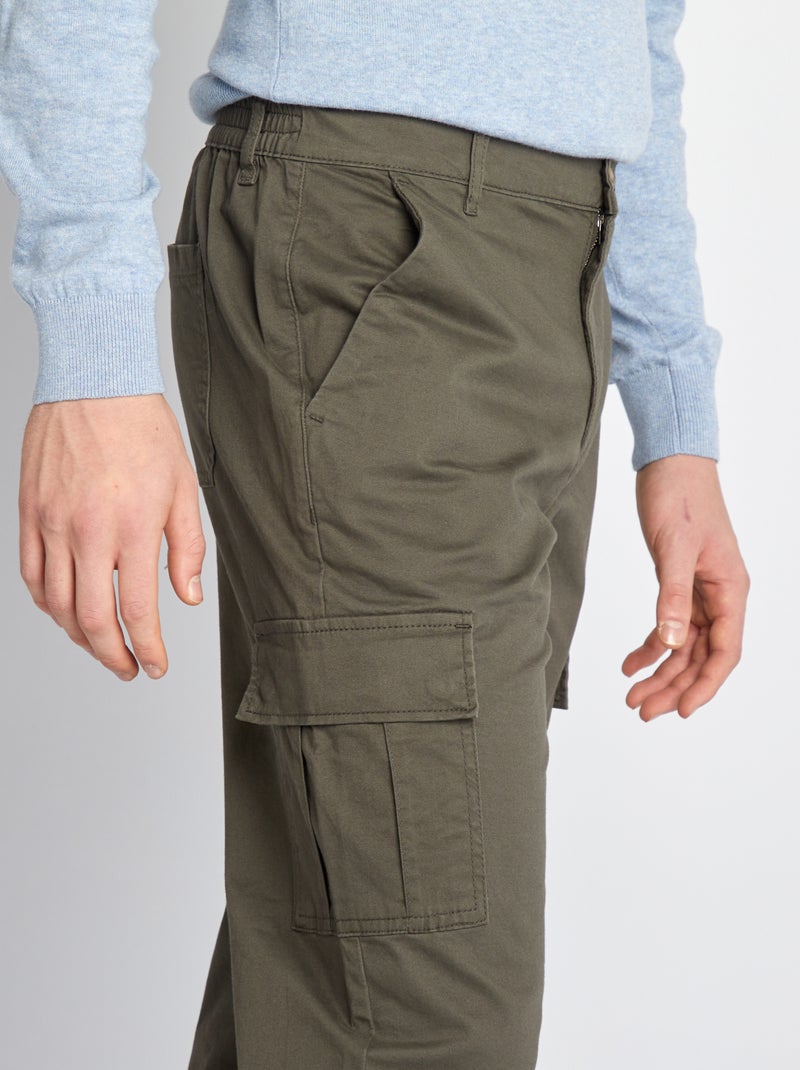 Pantalon multipoche - L36 KAKI - Kiabi