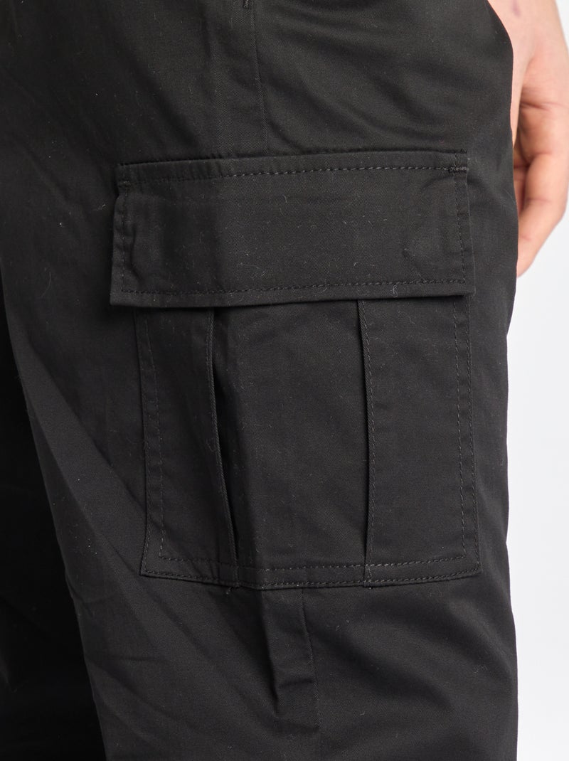 Pantalon multipoche - L36 Noir - Kiabi