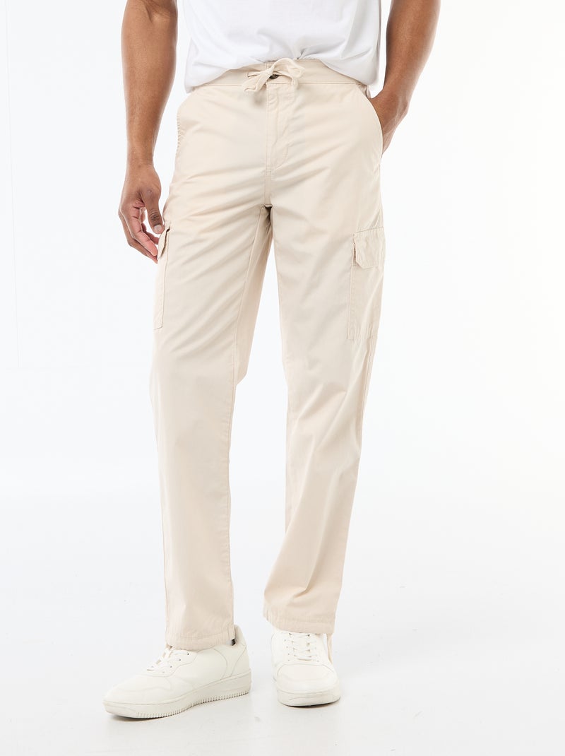 Pantalon multipoche regular fit Gris - Kiabi