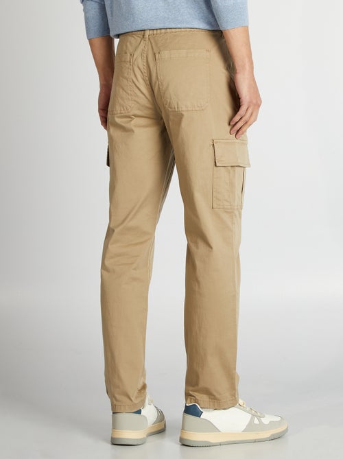 Pantalon multipoches coupe droite - Kiabi