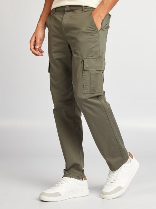 Pantalon multipoches coupe droite - Kiabi