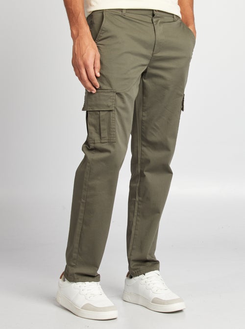 Pantalon multipoches coupe droite - Kiabi