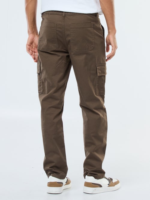 Pantalon multipoches coupe droite - Kiabi