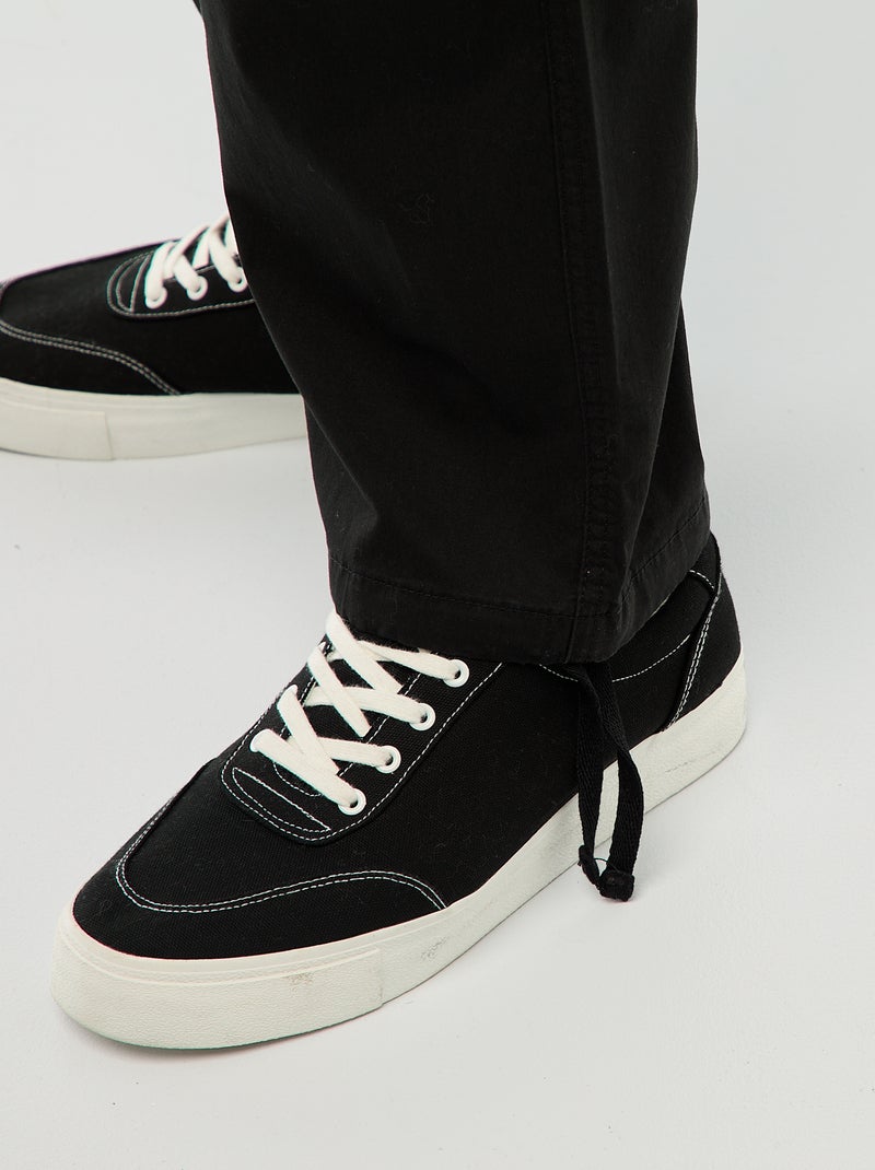 Pantalon multipoches coupe droite / regular fit Noir - Kiabi