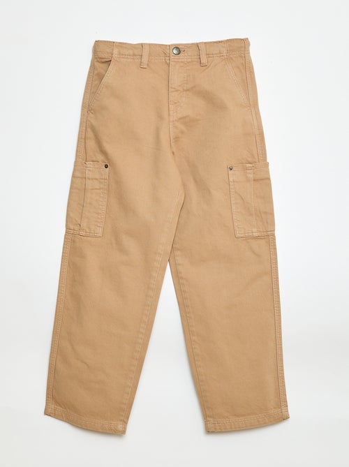 Pantalon multipoches uni - Kiabi