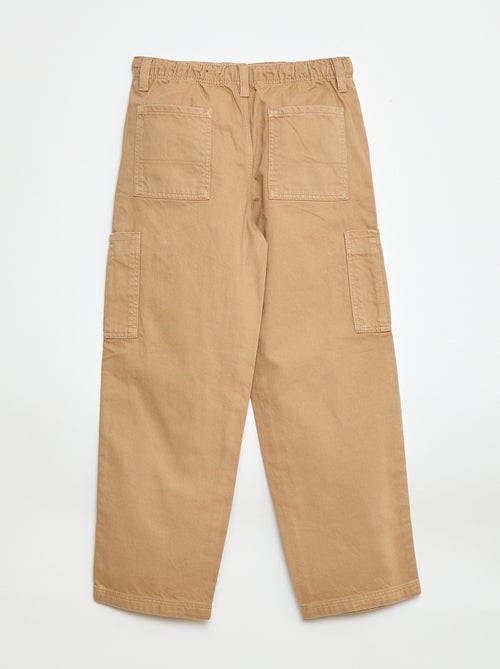 Pantalon multipoches uni - Kiabi