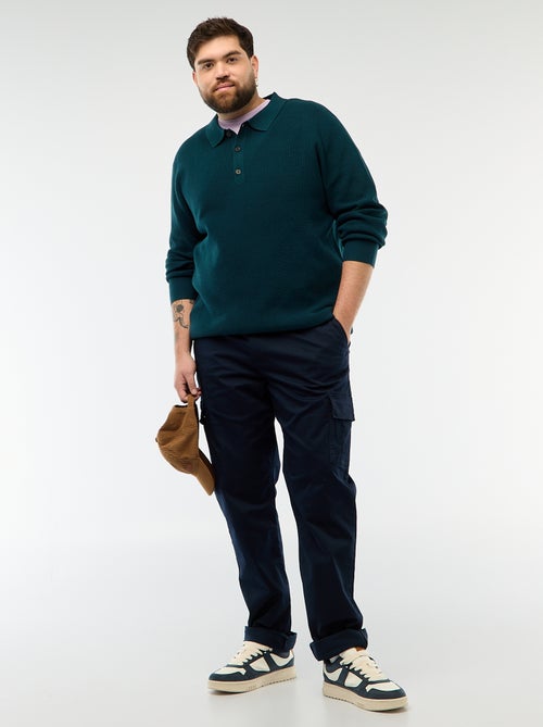 Pantalon multipoches uni - Kiabi