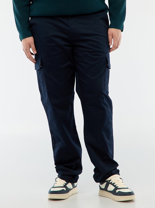Pantalon multipoches uni - Kiabi