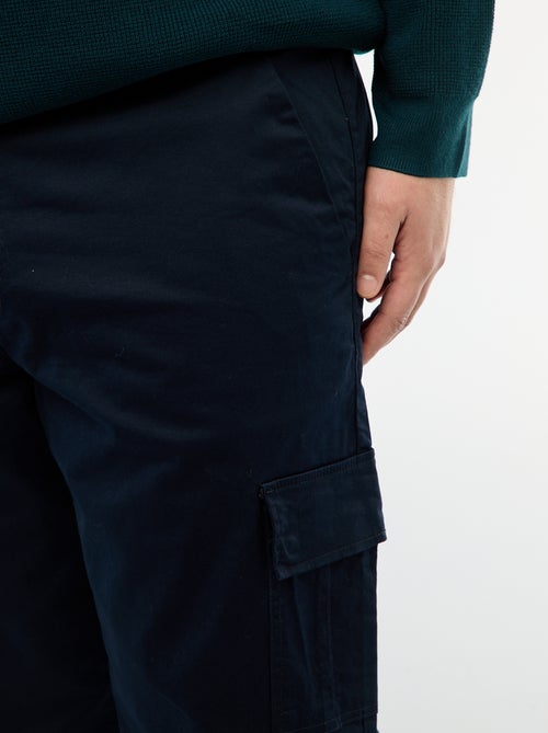 Pantalon multipoches uni - Kiabi