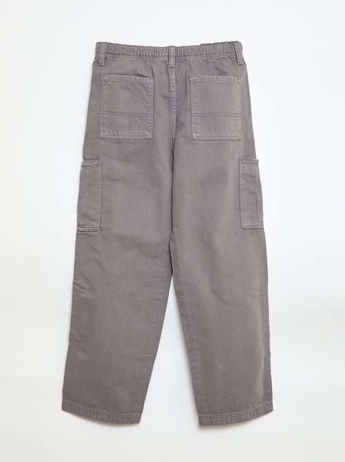 Pantalon multipoches uni - Kiabi