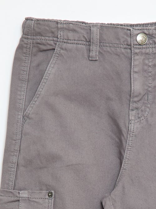 Pantalon multipoches uni - Kiabi