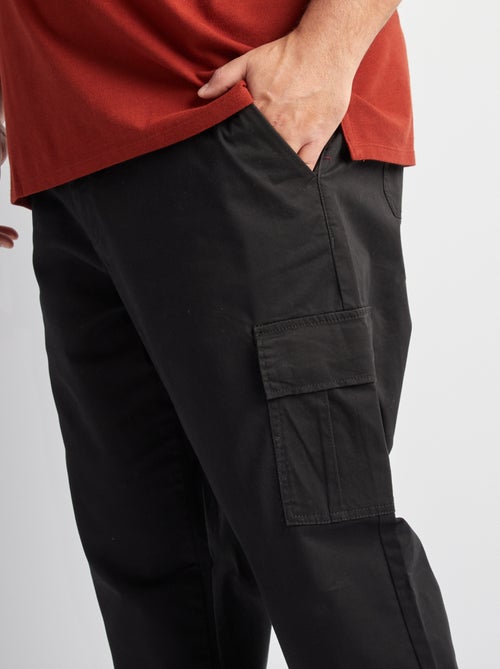 Pantalon multipoches uni - Kiabi