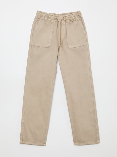 Pantalon poches rectangulaires - Coupe + ajustée - Kiabi