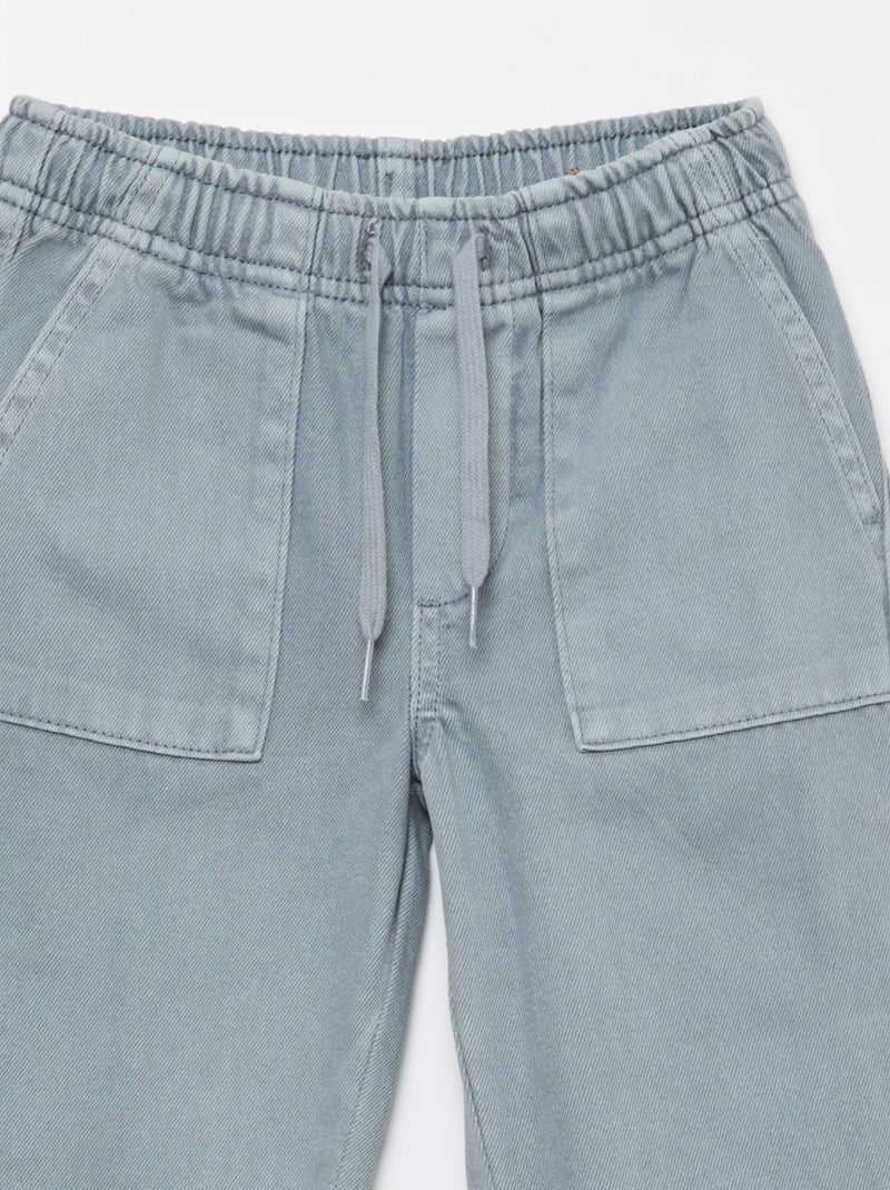 Pantalon poches rectangulaires - Coupe + ajustée Bleu - Kiabi